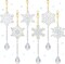 6 Pieces Snowflake Diamond Art Kits Double Sided Diamond Art Suncatchers Wind Chimes Hanging Accessories for DIY Crafts Home Windows Decoration